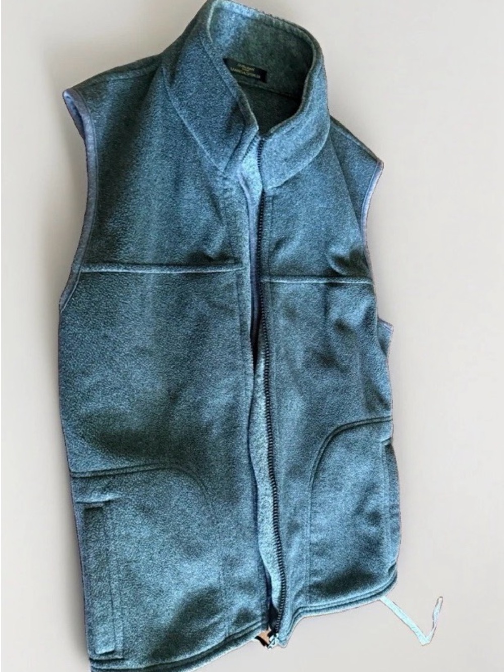 Marks & Spencer Teal Blue Fleece Vest with Stand Collar